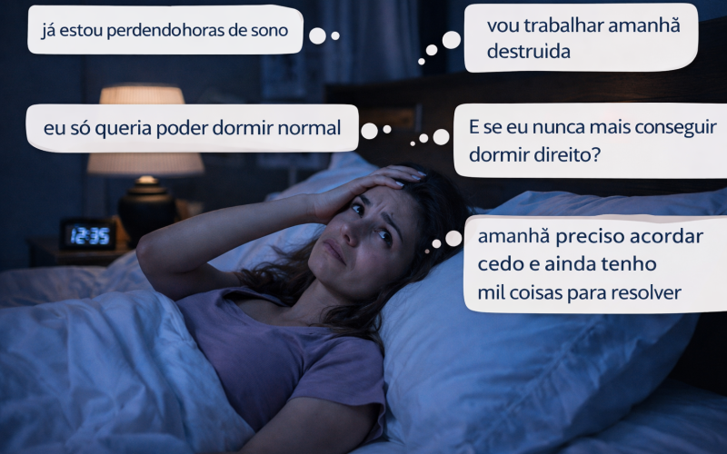 Insônia e pensamentos inquietos